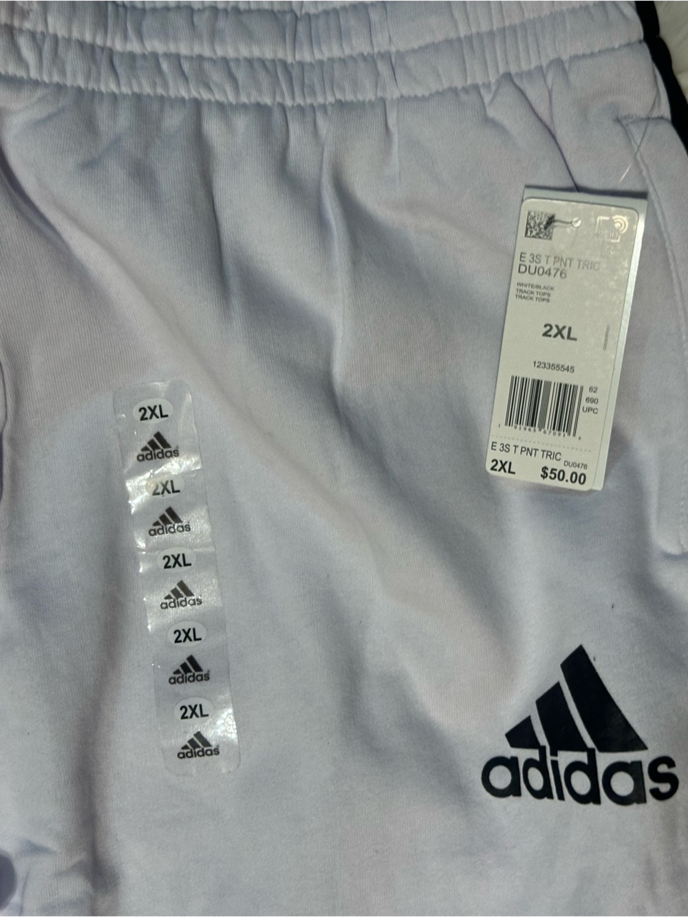 adidas White Sweatshirt with Black Logo